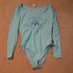 NWT Womens Aqua Long Sleeve One Piece Swim Wear